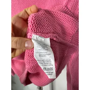 J.Crew Roll Neck Sweater Pink Cotton Shaker Stitch thumbnail 5