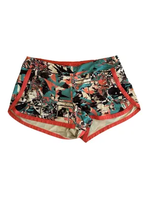 The North Face Coral, Teal & Black Abstract Running Shorts thumbnail 2