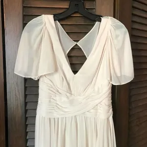 David’s Bridal Flutter Sleeve Bridesmaid Dress thumbnail 3