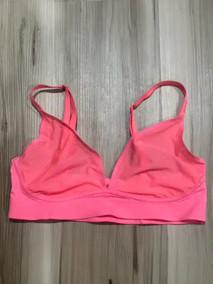 Aerie Smoothez Mesh Pink Triangle Bra Women’s Medium thumbnail 2
