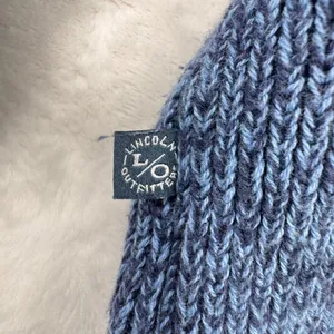 Blue Loose Knit Cropped Sweater 100% Cotton Lincoln Outfitters Medium Cottage thumbnail 6