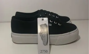Superga 2790 Platform Low Top Black & White Sneakers thumbnail 8