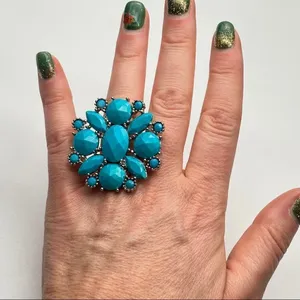 Aldo Turquoise Statement Southwest Ring size 7‎ thumbnail 2