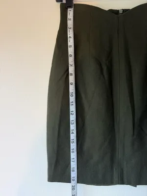 bossini Vintage Dark Green High Waist Pencil Skirt thumbnail 9