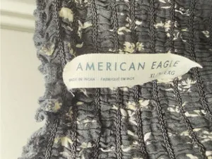 American Eagle XL‎ Floral Smocked Peplum Blouse Peasant Sleeves Coquette Boho thumbnail 8