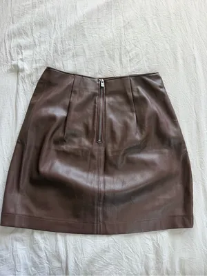 Hollister Brown‎ Faux Leather Mini Skirt thumbnail 3