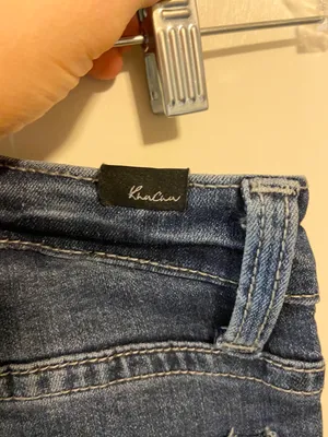 KanCan USA dark wash skinny stretch jeans with whiskering thumbnail 4