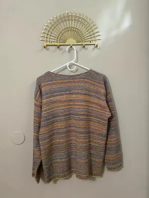 Vintage Multicolor Striped Crewneck Sweater Multiple Size M thumbnail 2