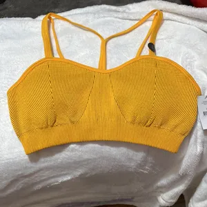 Cotton On NWT Citrus Color Seamless Bustier Crop Size L thumbnail 2