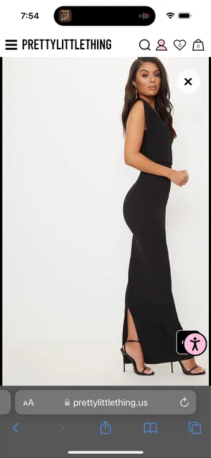 Pretty Little Thing Black One Shoulder Maxi Dress thumbnail 3