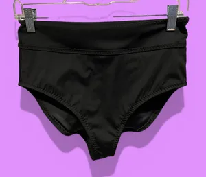 Cute Fabletics high rise cheeky swim bottoms medium beach pool wide band thumbnail 1