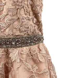 NEW Sherri Hill Pink Tulle Floral Embroidery Embellished Mini A-Line Dress Sz 18 thumbnail 2