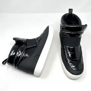 JF Sinead Patent Nylon Black Arctic Lite Strap Puffy Boot High Top Sneaker 10 thumbnail 11