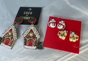 Coco + Carmen NWT Christmas Holiday pierced earrings lot thumbnail 1