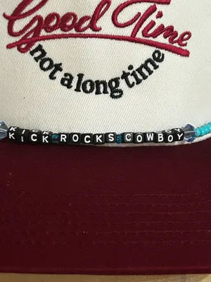 Beaded Hatchain Kick rocks Cowboy handmade brand new thumbnail 2