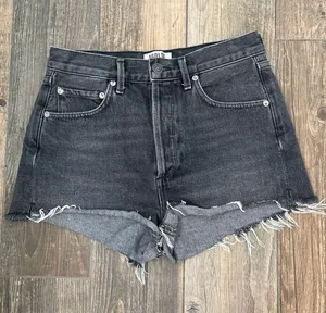 AGOLDE black denim jean shorts thumbnail 1