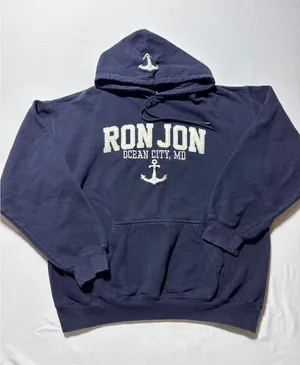 Vintage Ron Jon Ocean City MD Hoodie Embroidered Sweatshirt thumbnail 1