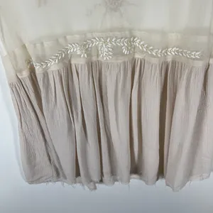 Free People Top Womens‎ Cream Sheer Beaded Mesh Boho Lace Top Size M NWT Boho thumbnail 11