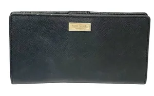 Kate‎ Spade Stacy Women's Black Saffiano leather wallet Snap Closure Multi Card thumbnail 1