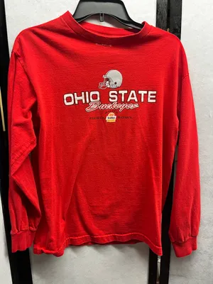 Ohio State Buckeyes Long Sleeve Tee Red Size M thumbnail 2