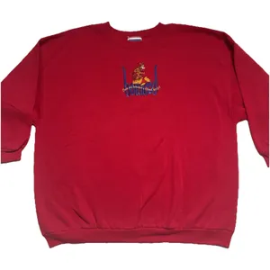 Vintage 90s Y2K Women's 2X Red Winnie The Pooh‎ Tigger Embroidered Sweatshirt thumbnail 2