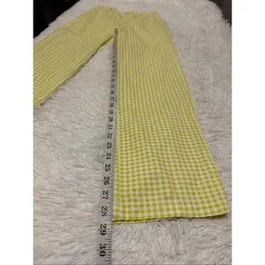Aritzia Sunday Best Jaden Pant in Neon Green White Gingham Size 00 thumbnail 8