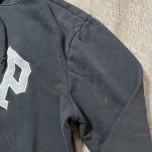 Vintage Y2k‎ GAP Big Spell out Embroidered Black Hoodie Pullover Womens XL thumbnail 2