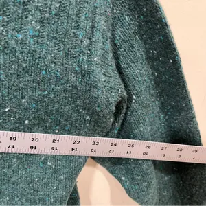NWT J.Crew Ribbed turtleneck sweater in donegal wool blend Forest Sprinkle XS thumbnail 8