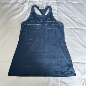 Athleta Womens Size‎ Small Tank Top Blue Striped Sleeveless Activewear Yoga Gym thumbnail 1