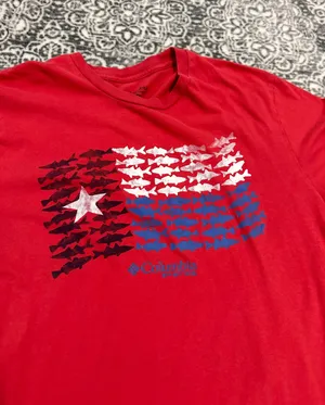Columbia PFG Tshirt American Flag Size Medium Short Sleeve thumbnail 3