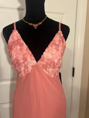 Sexy pink floral wedding guest dress thumbnail 2