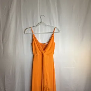 Iris Dress Orange Slip Long Dress Size Small Preowned thumbnail 2