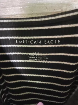 American Eagle Outfitters Black And White Stripped Tank thumbnail 2