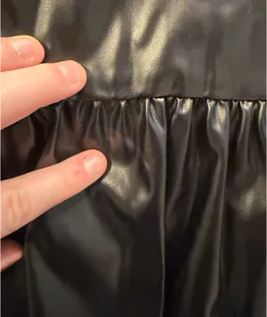 English Factory Faux Leather Puff Sleeve Dress Black thumbnail 7