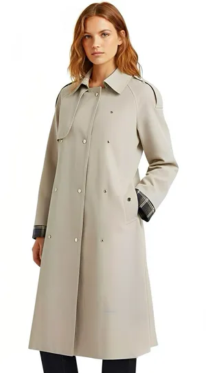 One Nine Eight Six 1986 Womens Trench Coat Sz XL Jacket Minimalist Winter Fall thumbnail 1