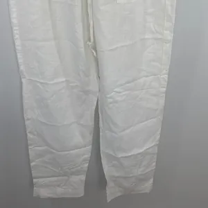 J.Crew Seaside White Linen Blend Pant‎ MED TALL NEW Nautical Beach Vacay thumbnail 3