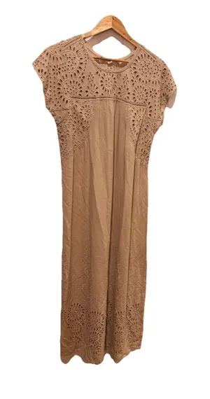 Tiny Women's Boho Lace Maxi Dress Beige Size S Brown thumbnail 1
