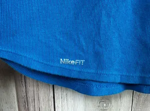 Nike Fit Dry Women's Blue Tank Top with Lime Accents thumbnail 2