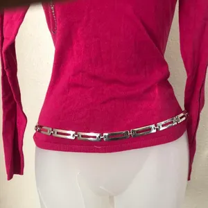 NWT 2000s Y2K Low Waist Retro Unique Silver tone rectangular belt S-L #futuristic #cyber #punk #whimsygoth #gothic boho biker baddie thumbnail 1