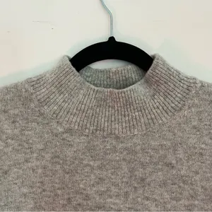 MAGASCHONI Grey Wool Blend MockNeck Sweater Size Small thumbnail 2