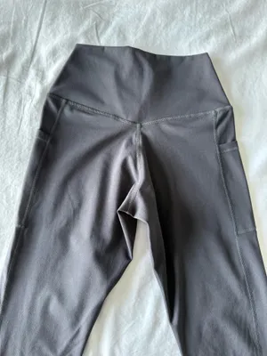Charcoal Grey Cropped Leggings With Pockets thumbnail 5