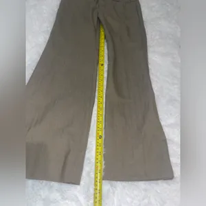 Gap stretch tan herringbone red pants trousers wide leg slacks woman’s 6A thumbnail 13