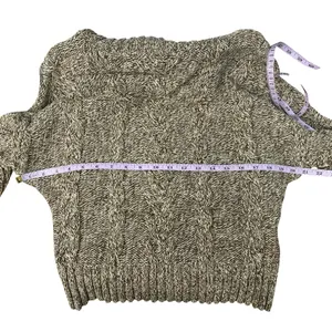 Leo & Nicole Cowl Neck Dolman Sleeve Sweater Womens Small Y2K Cropped Chunky thumbnail 12
