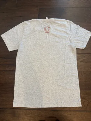 Charlie Southern Heather Gray Tee with Orange 'Austin' Graphic Small - C27-100 thumbnail 6