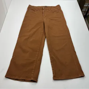 Judy Blue High Rise‎ Control Top Wide Leg Crop Jean Camel Brown Size 13 / 31 thumbnail 1