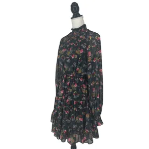 Cinq à‎ Sept Daija Belted Tiered Floral Print Chiffon Mini Dress thumbnail 6