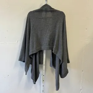 Talbots‎ Cashmere Blend Open Front Shawl Sweater Grey Womens O/S One Size thumbnail 2