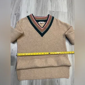 medewell Women Beige V-Neck‎ Sweater thumbnail 5
