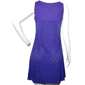✨Title Nine Nimblene Illusion Eyelet Purple Blue Tank Sz Medium Dress✨ thumbnail 7