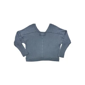 Free People We The Free New Magic Thermal‎ Top Gray XS Waffle Knit Pullover Boho thumbnail 11